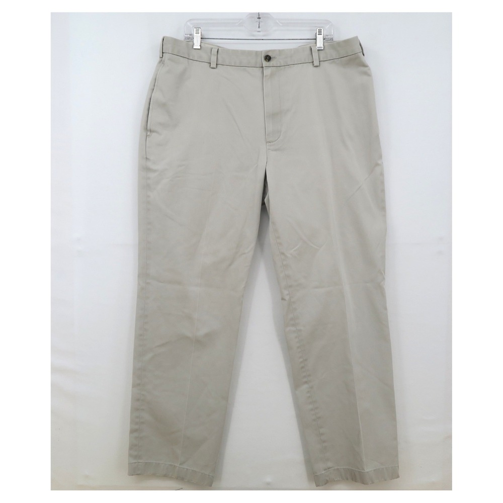 Brooks Brothers Mens Clark Advantage Chino Khaki Pants 40x32 Beige Cotton Twill